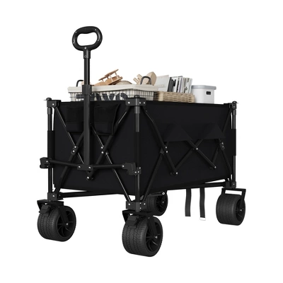 Wagon Cart, Folding Utility Heavy Duty Wagons Carts For Camping, All Terrain Beach Wagons Extended With Cup Holders, 500Lbs Weight Capacity 8 Wagon Cart, Folding Utility Heavy Duty Wagons Carts For Camping, All Terrain Beach Wagons Extended With Cup Holders, 500Lbs Weight Capacity - Image 8