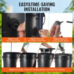 VEVOR DWC Hydroponics Grow System, Hydroponic Growing System With Top Drip Kit, Deep Water Culture 5-Gallon 2 Buckets, With Air Pump, Black 11 VEVOR DWC Hydroponics Grow System, Hydroponic Growing System With Top Drip Kit, Deep Water Culture 5-Gallon 2 Buckets, With Air Pump, Black -D'Eco Store GUEST 708e8b15 06b3 48f4 95c5 ebd1041196ba