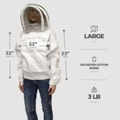 Harvest Lane Honey Beekeeping Jacket, Protective Beekeeper Clothing With 4 Pockets And Fencing Veil Bug Net Hat, Unisex Sizing, Large 9 Harvest Lane Honey Beekeeping Jacket, Protective Beekeeper Clothing With 4 Pockets And Fencing Veil Bug Net Hat, Unisex Sizing, Large -D'Eco Store GUEST 709535f9 04fd 43fd 9219 5f232c844649