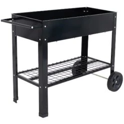Sunnydaze Decor Sunnydaze Outdoor Galvanized Steel Raised Mobile Elevated Planter Cart With Handlebar And Wheels - 43" 16 Sunnydaze Decor Sunnydaze Outdoor Galvanized Steel Raised Mobile Elevated Planter Cart With Handlebar And Wheels - 43" -D'Eco Store GUEST 71a875e9 0ee0 44a6 8d71 bfb2ec6bf041