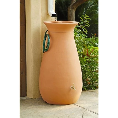 Rainwater Urn, 65 Gallon, 6' Hose Included, Brass Water Spigot, Removable Top 2 Rainwater Urn, 65 Gallon, 6' Hose Included, Brass Water Spigot, Removable Top - Image 2