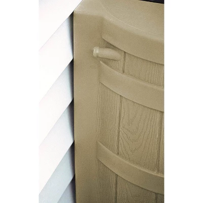 Good Ideas Rain Wizard 50 Gallon Plastic Outdoor Home Rain Barrel Water Storage Collector With Brass Spigot And Flat Back Design, Khaki 4 Good Ideas Rain Wizard 50 Gallon Plastic Outdoor Home Rain Barrel Water Storage Collector With Brass Spigot And Flat Back Design, Khaki - Image 4
