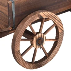 Costway Wood Wagon Flower Planter Pot Stand W/Wheels Home Garden Outdoor Decor 13 Costway Wood Wagon Flower Planter Pot Stand W/Wheels Home Garden Outdoor Decor -D'Eco Store GUEST 73b41722 6ff1 4af8 9a43 32d494c7c26d