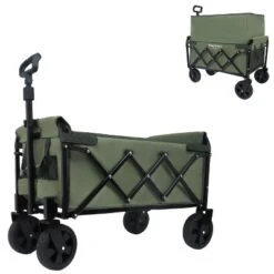 Expandable Dual-Layer Utility Wagon With 100% Extra Space - Grocery CartSupports 225lbs, Army Green -D'Eco Store GUEST 74b2d0b3 1c6c 4a16 ac30 a3f04b2e32b8
