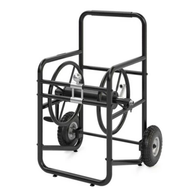 Suncast Professional Portable 200 Foot Powder-Coated Steel Hose Reel Cart With Wheels For Landscaping, Yard, Garden, & Utility Use, Black (3 Pack) 4 Suncast Professional Portable 200 Foot Powder-Coated Steel Hose Reel Cart With Wheels For Landscaping, Yard, Garden, & Utility Use, Black (3 Pack) - Image 4
