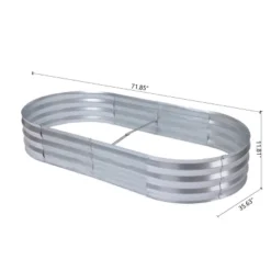 LuxenHome 6ft X 3ft Oval Galvanized Steel Raised Garden Bed Planter 11 LuxenHome 6ft X 3ft Oval Galvanized Steel Raised Garden Bed Planter -D'Eco Store GUEST 766f8c04 c072 44a9 a916 226aa46a4860
