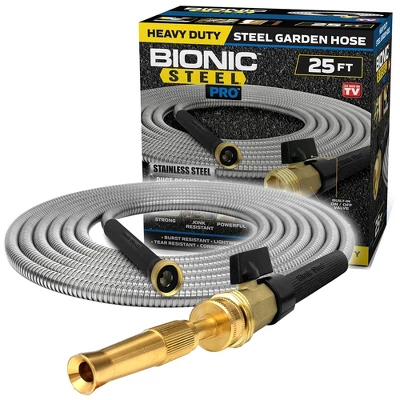 Bionic Steel Pro 304 Stainless Steel Metal Garden Hose With Brass Nozzle 6 Bionic Steel Pro 304 Stainless Steel Metal Garden Hose With Brass Nozzle - Image 6