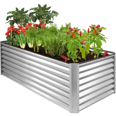Best Choice Products 6x3x2ft Outdoor Metal Raised Garden Bed, Planter Box For Vegetables, Flowers, Herbs 8 Best Choice Products 6x3x2ft Outdoor Metal Raised Garden Bed, Planter Box For Vegetables, Flowers, Herbs - Image 8