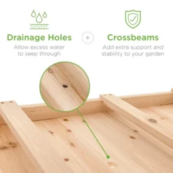 Best Choice Products Raised Garden Bed 48x23x32in Wood Mobile Elevated Planter W/ Wheel Locks, Shelf, Liner 12 Best Choice Products Raised Garden Bed 48x23x32in Wood Mobile Elevated Planter W/ Wheel Locks, Shelf, Liner -D'Eco Store GUEST 7803d1e6 7974 4ac5 b8bf dff39ca380d2