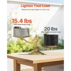 VEVOR Metal Garden Hose 150 Ft, Rust Proof Stainless Steel Water Hose, Heavy Duty Backyard Hose With 10 Function Nozzle, Silver 11 VEVOR Metal Garden Hose 150 Ft, Rust Proof Stainless Steel Water Hose, Heavy Duty Backyard Hose With 10 Function Nozzle, Silver -D'Eco Store GUEST 78fbbc54 015b 4343 a249 56d7d8b28f79