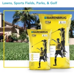 Barenbrug Turf Blue Healthy Grass Technology Lawn Seed Blend With Yellow Jacket Seed Coating, 10lb