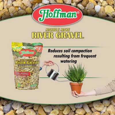 Hoffman Natural Marble Maze River Gravel Decorative Soil Cover For Potted Or Bedded Plants, 2 Dry Quarts 4 Hoffman Natural Marble Maze River Gravel Decorative Soil Cover For Potted Or Bedded Plants, 2 Dry Quarts - Image 4