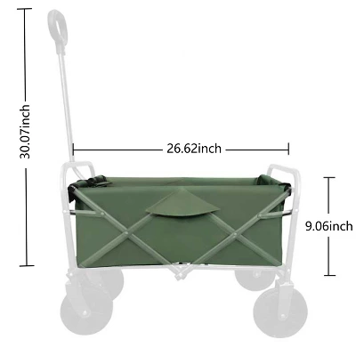 Collapsible Foldable Wagon Cart W/ Strapping System, Beach Wagon ,Utility Wagon Grocery Cart Camping Shopping Sports Gardeing Fishing Supports 225lbs 2 Collapsible Foldable Wagon Cart W/ Strapping System, Beach Wagon ,Utility Wagon Grocery Cart Camping Shopping Sports Gardeing Fishing Supports 225lbs - Image 2