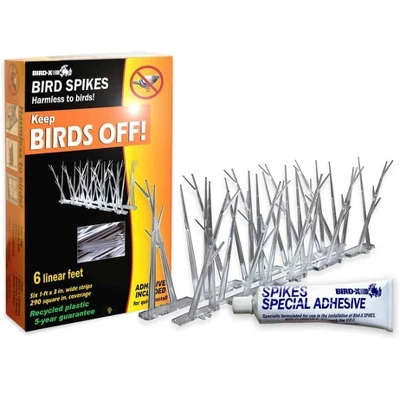 Bird-X 10" Stainless Steel Bird Spikes 1 Bird-X 10" Stainless Steel Bird Spikes