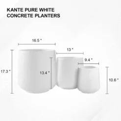 Rosemead Home & Garden 3pc Concrete Outdoor Planter Pots Chalk White 9 Rosemead Home & Garden 3pc Concrete Outdoor Planter Pots Chalk White -D'Eco Store GUEST 81b02639 76d6 47e2 b182 47c8e6cc2345
