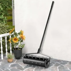 Costway 21“ Manual Lawn Aerator Grass Aeration Tool Filled With Sand Or Stone With Handle Green/Black -D'Eco Store GUEST 81e12683 a99d 456c bc7c bf1854dabafe