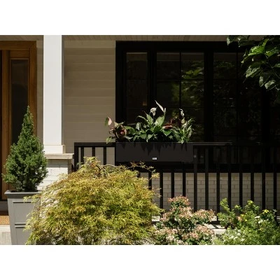 Block Series Plastic Railing Planter 2 Block Series Plastic Railing Planter - Image 2