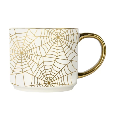 Sweet Water Decor Gold Spiderwebs Gold Hanlde Mug - 14oz 3 Sweet Water Decor Gold Spiderwebs Gold Hanlde Mug - 14oz - Image 3
