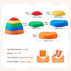 VEVOR Balance Stepping Stones For Kids, 5 PCS, Up To 220 Lbs, Non-Slip Toddlers Sensory Stepping Stones, Toys For Children Aged 3 4 5 6 7 8+ 14 VEVOR Balance Stepping Stones For Kids, 5 PCS, Up To 220 Lbs, Non-Slip Toddlers Sensory Stepping Stones, Toys For Children Aged 3 4 5 6 7 8+ -D'Eco Store GUEST 85386bc4 90e0 49d5 ba52 969343447d72