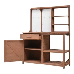 Outdoor Potting Bench, Garden Workstation For Planting, Potting Bench With Shelves And Adjustable Storage, Wood Potting Bench-Coolbibila 13 Outdoor Potting Bench, Garden Workstation For Planting, Potting Bench With Shelves And Adjustable Storage, Wood Potting Bench-Coolbibila -D'Eco Store GUEST 85b1b69f 7a18 44b2 bfa6 aa87a83bfb1b