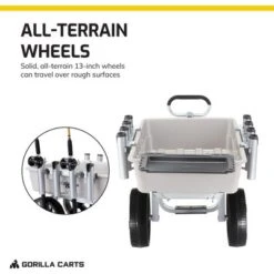 Gorilla Carts Poly Fish & Marine Cart, 5 Cu Ft Capacity, 200 Lb Load Rating – Aluminum Frame, 13” All-Terrain Tires, 8 Rod Holders, Foldable Bait Tray 8 Gorilla Carts Poly Fish & Marine Cart, 5 Cu Ft Capacity, 200 Lb Load Rating – Aluminum Frame, 13” All-Terrain Tires, 8 Rod Holders, Foldable Bait Tray -D'Eco Store GUEST 86402e7d e001 4954 bc64 d844c478d482