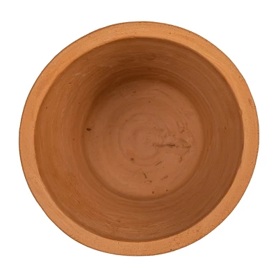 Multi White Stripe Terracotta Planter - Foreside Home & Garden 3 Multi White Stripe Terracotta Planter - Foreside Home & Garden - Image 3