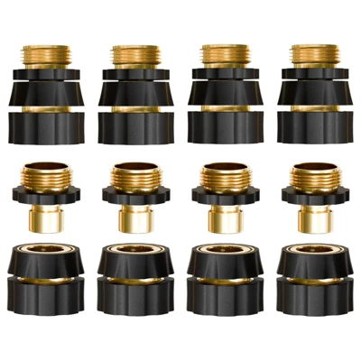INFURNIC Hose Valves And Connectors Quick Connect Hose Fittings Male/Female Set, 3/4 Inch Aluminum Garden Hose Fitting Water Hose Connector (8 Set) 5 INFURNIC Hose Valves And Connectors Quick Connect Hose Fittings Male/Female Set, 3/4 Inch Aluminum Garden Hose Fitting Water Hose Connector (8 Set) - Image 5