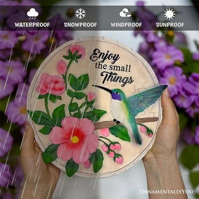 Enjoy The Small Things Hummingbird Stepping Stone, 9.5" Decorative Garden Appreciation Gift| OrnamentallyYou 3 Enjoy The Small Things Hummingbird Stepping Stone, 9.5" Decorative Garden Appreciation Gift| OrnamentallyYou - Image 3