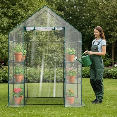 SEVOBAL Greenhouse Outdoor Durable PE Plant Green House For Frost Protection Shelf Clips Roll-up Zipper Door Walk-in For Planter, Clear, 98"*36"*9.5" 1 SEVOBAL Greenhouse Outdoor Durable PE Plant Green House For Frost Protection Shelf Clips Roll-up Zipper Door Walk-in For Planter, Clear, 98"*36"*9.5"