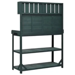 65" Wood Outdoor Potting Bench, 3-Tier Garden Shed Storage Shelves, Flower Display Rack Plant Stand Workstation-The Pop Home -D'Eco Store GUEST 8d3d4855 66c7 4f05 9e8d af9ef9762dfb