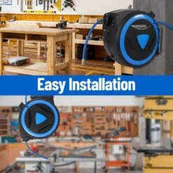 Wall Mount Air Hose Reel Retractable - Auto Rewind Compressor Hose Reel With 180° Swivel, 300 PSI Hybrid Hose, 1/4" Out, 3/8" In (PP) 9 Wall Mount Air Hose Reel Retractable - Auto Rewind Compressor Hose Reel With 180° Swivel, 300 PSI Hybrid Hose, 1/4" Out, 3/8" In (PP) -D'Eco Store GUEST 8dac48b3 fc1b 47d0 9284 cbf0dd02326a