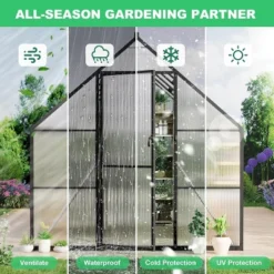 GustoWave 8x16 Ft Outdoor Greenhouse For Backyard Ideal Greenhouse Kit For Garden Or Yard, Black. 10 GustoWave 8x16 Ft Outdoor Greenhouse For Backyard Ideal Greenhouse Kit For Garden Or Yard, Black. -D'Eco Store GUEST 8ddbe80e 54bc 4845 8bd3 7940ec192754