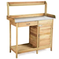 Costway Outdoor Potting Bench Garden Wooden Work Station Metal Tabletop Cabinet Drawer 15 Costway Outdoor Potting Bench Garden Wooden Work Station Metal Tabletop Cabinet Drawer -D'Eco Store GUEST 909f8196 1e28 4694 b246 27f38f4e1a4c