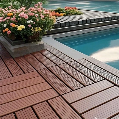 12"x12" Square Plastic Interlocking Deck Tiles,44 Pack Patio Deck Tiles, Outdoor And Indoor Patio Decking Tiles For Poolside Balcony Backyard 2 12"x12" Square Plastic Interlocking Deck Tiles,44 Pack Patio Deck Tiles, Outdoor And Indoor Patio Decking Tiles For Poolside Balcony Backyard - Image 2