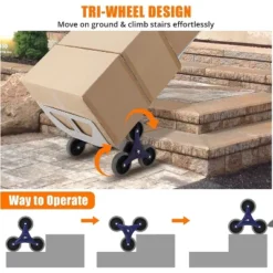 Heavy Duty 2-in-1 Aluminum Hand Truck With Stair Climbing Triangle Wheels – 650 Lb Capacity Convertible Dolly With Dual Handles 8 Heavy Duty 2-in-1 Aluminum Hand Truck With Stair Climbing Triangle Wheels – 650 Lb Capacity Convertible Dolly With Dual Handles -D'Eco Store GUEST 920cb4a0 4baf 4611 8920 7962ee7f72f5