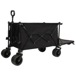 Foldable Wagon With Extended Tailgate, Extra Long Extender Wagon Cart,Beach Wagon Cart Heavy Duty 480LBS With Large All-Terrain Beach Wheels