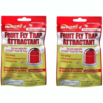 Rescue Non-Toxic Fruit Fly Trap Refill (2 Pack) 1 Rescue Non-Toxic Fruit Fly Trap Refill (2 Pack)