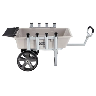 Gorilla Carts Poly Fish & Marine Cart, 5 Cu Ft Capacity, 200 Lb Load Rating – Aluminum Frame, 13” All-Terrain Tires, 8 Rod Holders, Foldable Bait Tray 4 Gorilla Carts Poly Fish & Marine Cart, 5 Cu Ft Capacity, 200 Lb Load Rating – Aluminum Frame, 13” All-Terrain Tires, 8 Rod Holders, Foldable Bait Tray - Image 4
