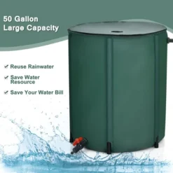 Costway 53 Gallon Portable Rain Barrel Water Collector Collapsible Tank W/Spigot Filter 12 Costway 53 Gallon Portable Rain Barrel Water Collector Collapsible Tank W/Spigot Filter -D'Eco Store GUEST 94052c6f 13c9 4d05 98af 55ae1a9e0ede