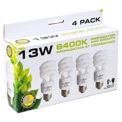 SunBlaster SL0900151 13 Watt Indoor Energy-Efficient Plant Grow Light Set With 4 CFL Lightbulbs For All Year Usage In Home 5 SunBlaster SL0900151 13 Watt Indoor Energy-Efficient Plant Grow Light Set With 4 CFL Lightbulbs For All Year Usage In Home - Image 5