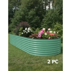 2 Pack Steel Raised Garden Bed 10x4x1.5ft,Metal Deep Root Planter Box For Vegetables Flowers Herbs,Large Oval Garden Planting Bed,Easy To Assembly -D'Eco Store GUEST 960a3979 691c 4b97 ad45 e484e4afcda2