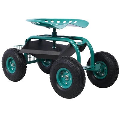 DSVIMOY Rolling Garden Scooter, Garden Cart Seat With Wheels And Tool Tray, 360 Swivel Seat, Green, 42.5"*17.7"*22.4" 1 DSVIMOY Rolling Garden Scooter, Garden Cart Seat With Wheels And Tool Tray, 360 Swivel Seat, Green, 42.5"*17.7"*22.4"
