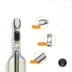 Cork Genius Wine Chiller And Aerator- Stainless-Steel Chill Rod For Quick, Ice-Free Wine Chilling Acrylic Non-Drip Pour Spout -D'Eco Store GUEST 9b9275d1 db0b 4c84 868b 2162737c04e2