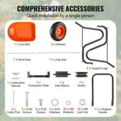 VEVOR Wheelbarrow Cart, 5 Cu. Ft. Load & 397 Lbs Capacity, 2 Wheels Garden Dump Cart, Garden Wagon With Handle & 10" Wide Track Wheels 12 VEVOR Wheelbarrow Cart, 5 Cu. Ft. Load & 397 Lbs Capacity, 2 Wheels Garden Dump Cart, Garden Wagon With Handle & 10" Wide Track Wheels -D'Eco Store GUEST 9c4a31de 8964 476d ade5 b507cacfe2ed