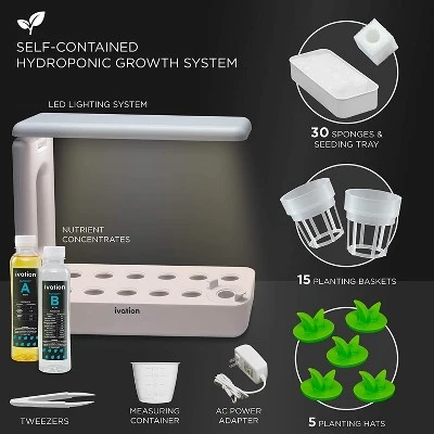 Ivation 11-Pod Indoor Herb Garden, Hydroponic Growing System Kit 1 Ivation 11-Pod Indoor Herb Garden, Hydroponic Growing System Kit