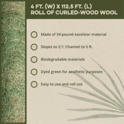 DeWitt AEC-SEGRN4 Curlex I 4 X 112.5 Feet Single Layer Excelsior Biodegradable Commercial And Home Landscaping Erosion Control Blanket, Green 7 DeWitt AEC-SEGRN4 Curlex I 4 X 112.5 Feet Single Layer Excelsior Biodegradable Commercial And Home Landscaping Erosion Control Blanket, Green -D'Eco Store GUEST 9e1a922d a00c 424b 9548 4b99bba1fedf