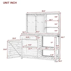 Outdoor Potting Bench, Garden Workstation For Planting, Potting Bench With Shelves And Adjustable Storage, Wood Potting Bench-Coolbibila 11 Outdoor Potting Bench, Garden Workstation For Planting, Potting Bench With Shelves And Adjustable Storage, Wood Potting Bench-Coolbibila -D'Eco Store GUEST 9f9700c3 75f0 431b a804 7dc41d42e9f8