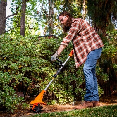 Ukoke Cordless Tiller Cultivator, 20V 2.5Ah Battery, 280 RPM, 24 Steel Blades, 5" Deep X 7.8" Wide Tilling Path, Orange, ST1902 3 Ukoke Cordless Tiller Cultivator, 20V 2.5Ah Battery, 280 RPM, 24 Steel Blades, 5" Deep X 7.8" Wide Tilling Path, Orange, ST1902 - Image 3