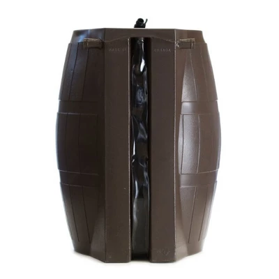 FCMP Outdoor RC4000 50 Gallon Heavy Duty Outdoor Home Rain Water Catcher Barrel Container Bin With Spigots And Mesh Screen, Brown 2 FCMP Outdoor RC4000 50 Gallon Heavy Duty Outdoor Home Rain Water Catcher Barrel Container Bin With Spigots And Mesh Screen, Brown - Image 2