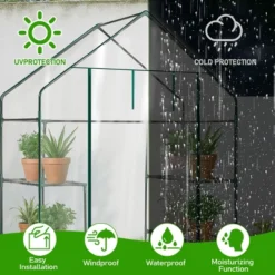 SEVOBAL Greenhouse Outdoor Durable PE Plant Green House For Frost Protection Shelf Clips Roll-up Zipper Door Walk-in For Planter, Clear, 98"*36"*9.5" 8 SEVOBAL Greenhouse Outdoor Durable PE Plant Green House For Frost Protection Shelf Clips Roll-up Zipper Door Walk-in For Planter, Clear, 98"*36"*9.5" -D'Eco Store GUEST a3cff9ac aef6 43df 8c35 bdf8c52593d7